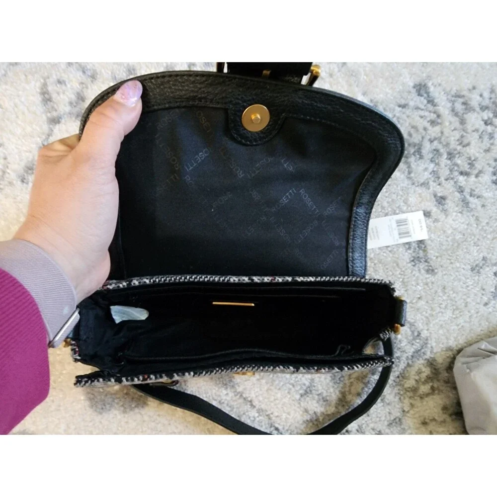 NEW Rosetti HUDSON Plaid Crossbody Bag Buckle Inner Pockets Women - Picture 4 of 5